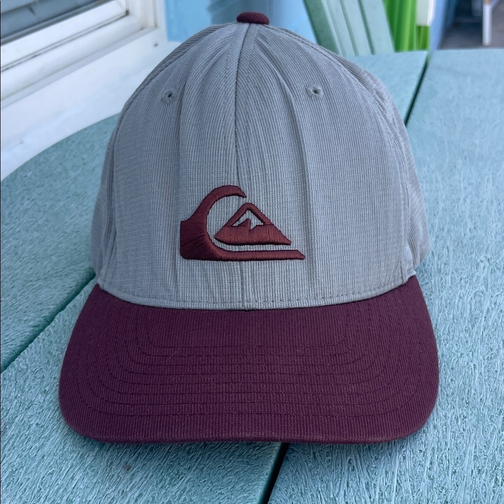 Quiksilver Two-Tone Baseball Cap - Gray & Burgundy